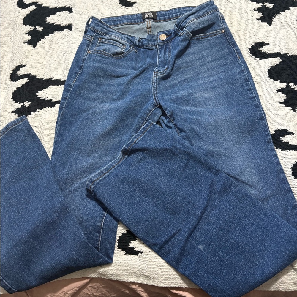 Society Women's Classic Blue Straight Leg Jeans